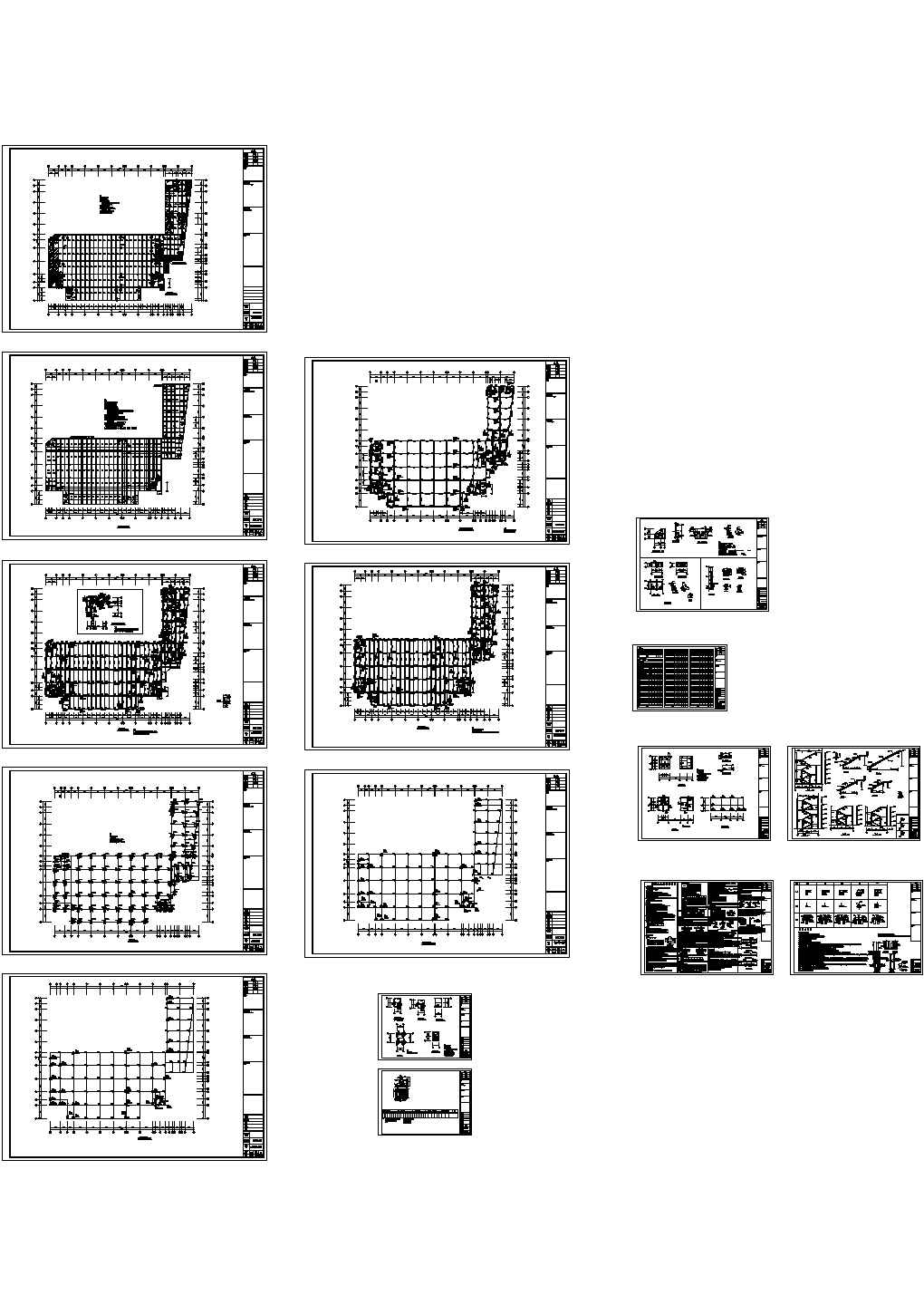 厂房设计_某框架厂房结构CAD图纸设计
