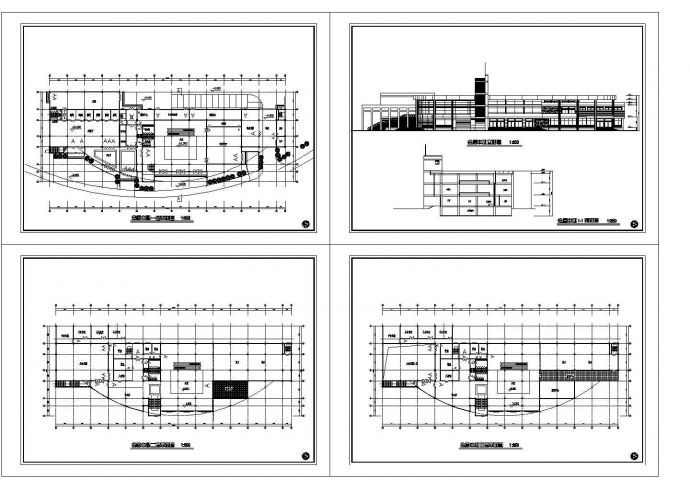 3层会展中心建筑方案设计图（标注详细）_图1