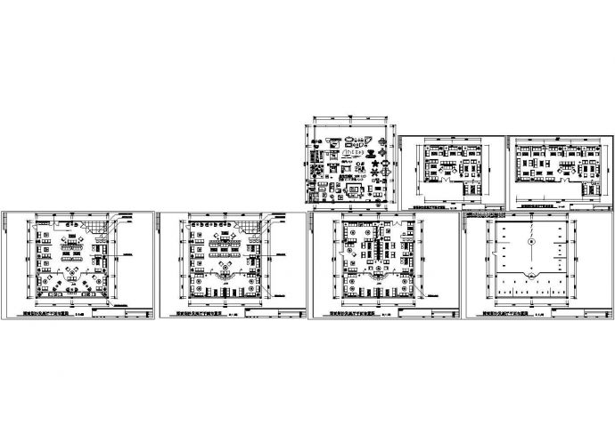 某沙发展厅装修CAD图【装修各平面布置图】_图1
