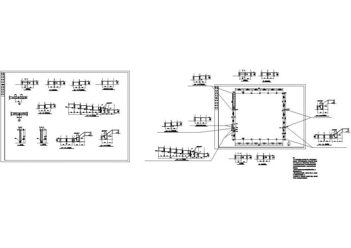 某厂区砖砌体围墙设计cad全套结构施工图（含设计说明，含建筑设计）_图1