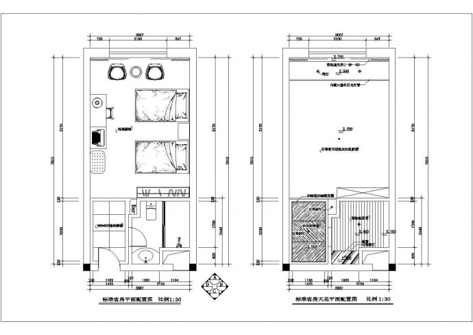 某大型酒店改造装修施工图客房CAD节点剖面设计图纸_图1