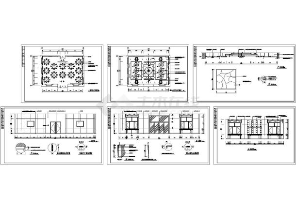 某餐厅室内装修设计cad全套施工图纸（含设计说明）-图二