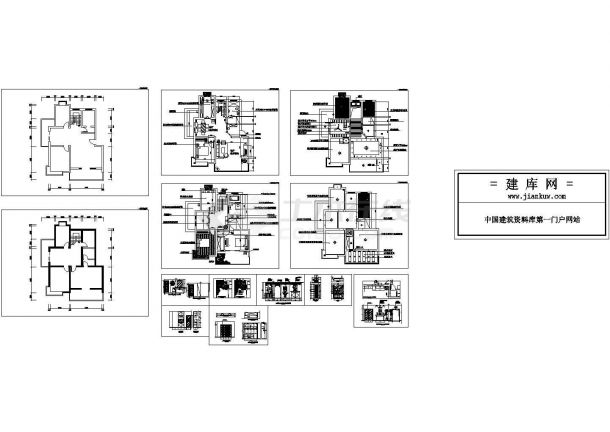 某两居室中式家居装修设计cad全套施工图（标注详细）-图一