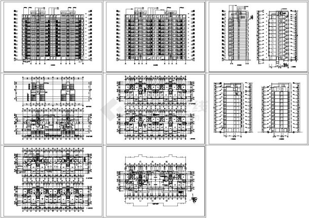 某高层住宅楼建筑工程CAD施工设计图纸-图一