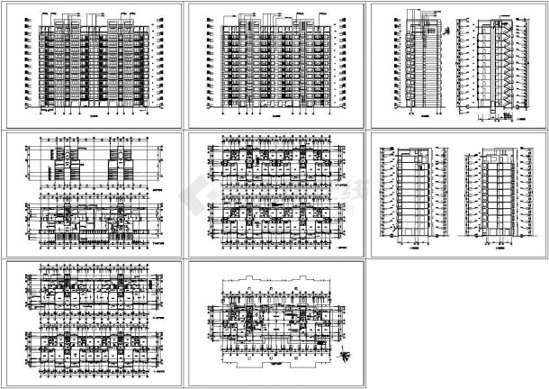 某高层住宅楼建筑工程CAD施工设计图纸-图二