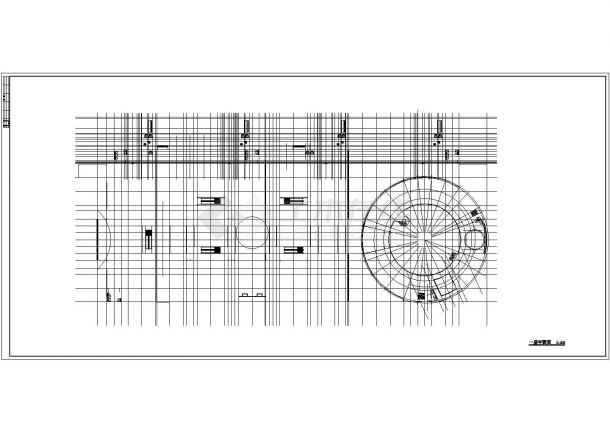 办公楼设计_某大型商场规划设计CAD全套建筑方案图纸（含南北区及办公楼设计）-图二