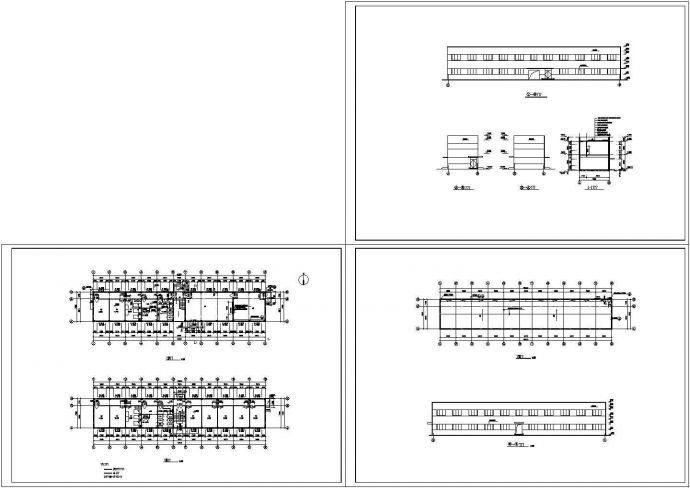 某二层框架结构厂区宿舍楼设计CAD全套建筑施工图纸（甲级院设计）_图1