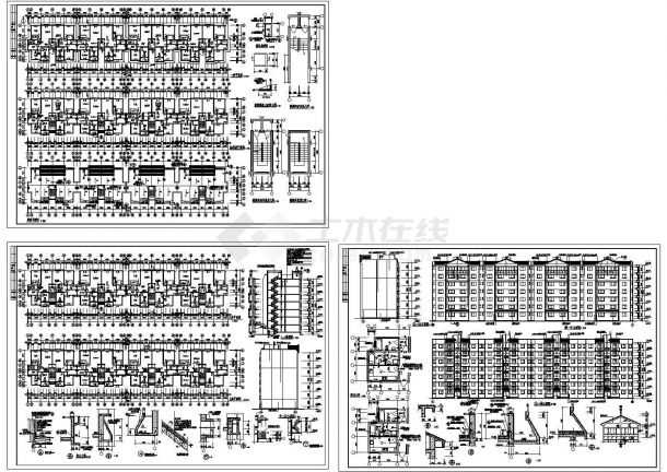 某小区住宅全套建筑CAD施工设计图纸-图二