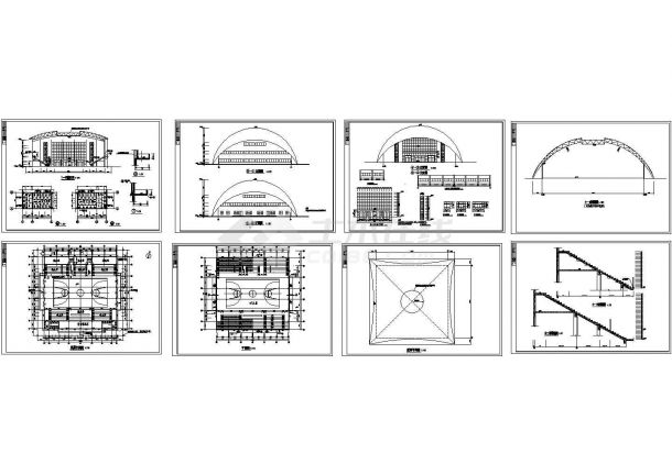 某小型体育馆设计CAD整套施工图纸（甲级院设计）-图一