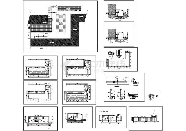 某豪宅公寓内游泳馆装饰设计CAD全套施工图纸（甲级院设计）-图二