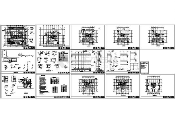 高层办公楼带地下室给排水设计施工图(CAD，14张图纸)-图一