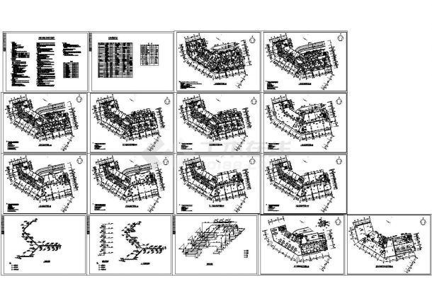 某六层底商商务宾馆节能空调设计cad全套施工图（含设计说明）-图二