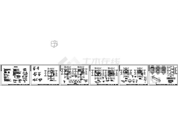 三层框架结构别墅结构施工图纸（含建筑图）-图二