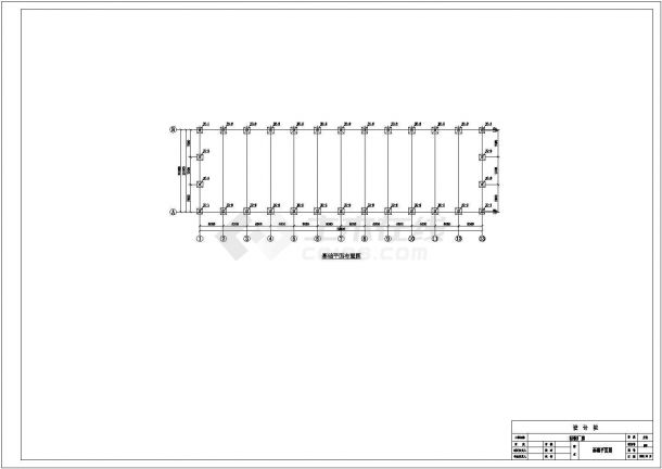 某21米跨门式钢架建筑结构设计cad施工图纸-图二