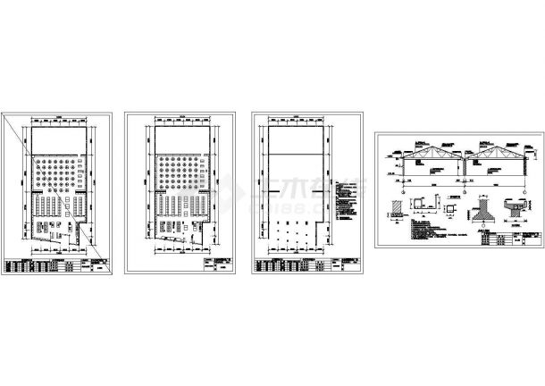 【南京】某地550平米购物广场全套装修施工设计cad图纸-图一