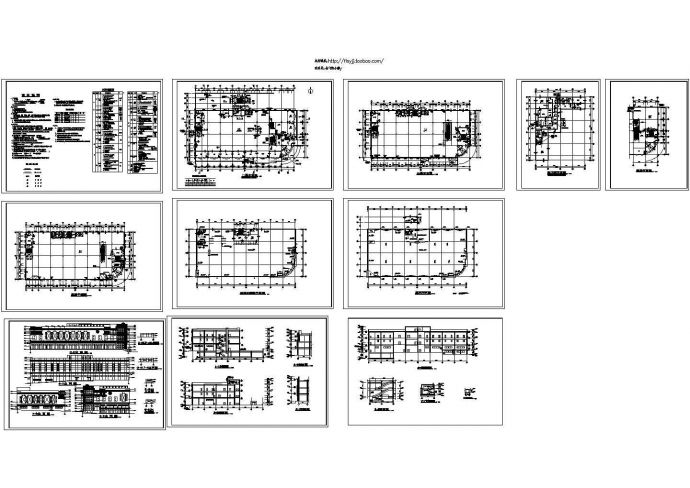某地3层9945.68平米超市商场建筑施工图【平立剖 说明 材料做法表】_图1