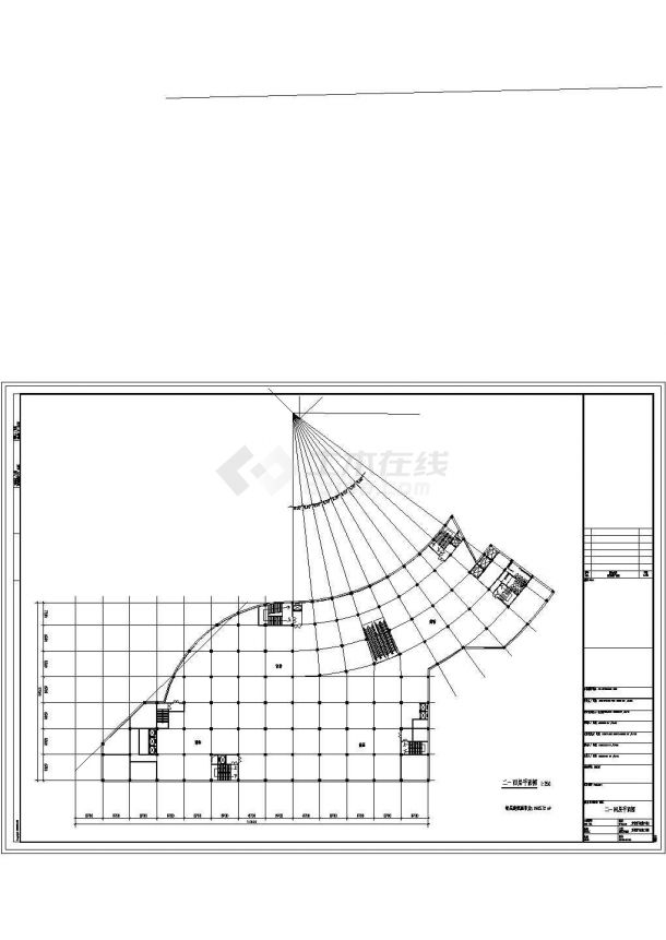 19217.16平米2～4层欧美亚商场综合楼平面方案草图【含CAD坐标定位及总平面图 2至4层平面图 JPG立面效果】-图一