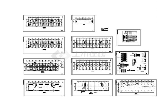 六层学生宿舍楼电气系统设计施工cad图纸，共十一张-图二