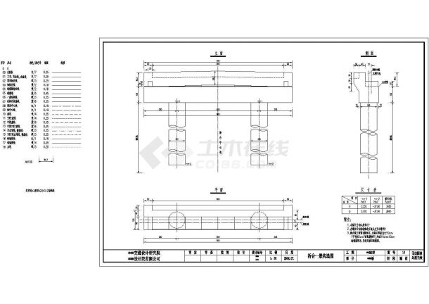 某市政大桥设计cad详细施工图纸（含设计说明，含工程数量）-图一