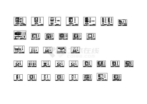武汉某别墅装修施工护墙板设计cad全套施工图（甲级院设计，35张图）-图一