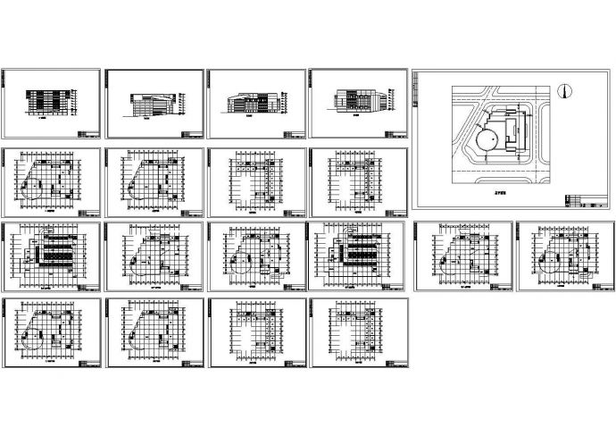 时代超市购物中心初步设计方案施工cad图纸，共十九张_图1