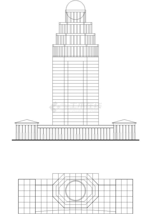 某地区平安保险大厦建筑设计图纸-图二
