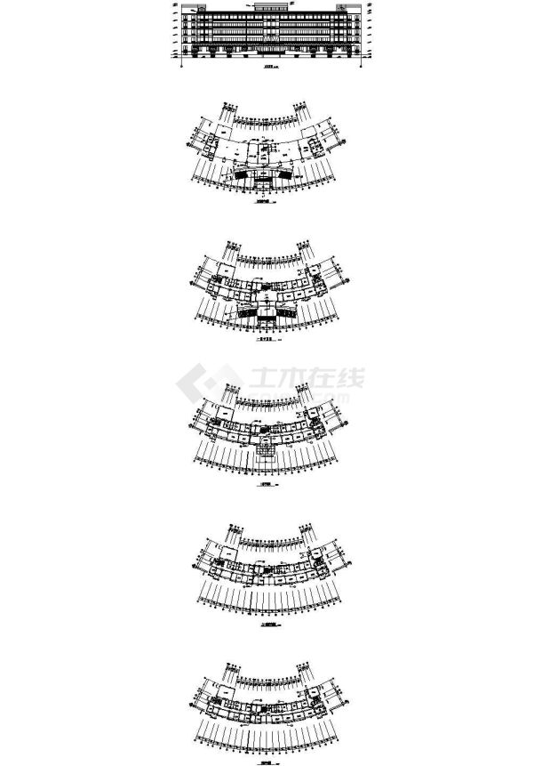 办公楼设计_某市府办公楼设计图纸-图二