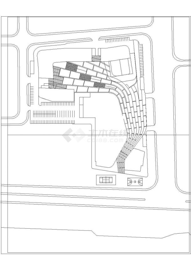 某地区广电中心建筑设计图纸-图二