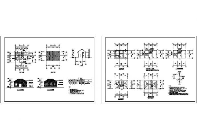 某单层公厕设计cad全套建筑施工图（含设计说明，含结构设计）_图1
