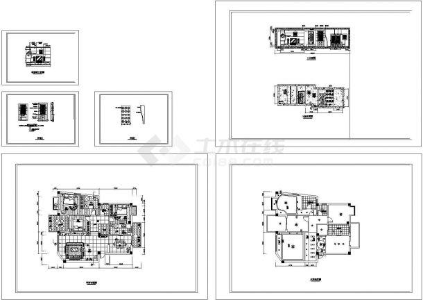 某大户型住宅室内装修设计cad全套施工图（甲级院设计）-图一
