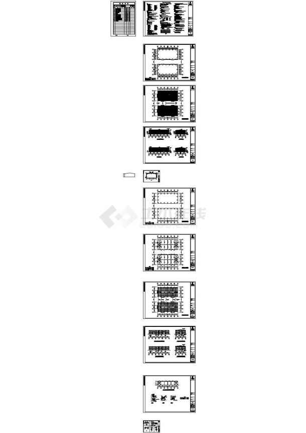 文鑫莲业公司钢结构CAD设计图纸-图一