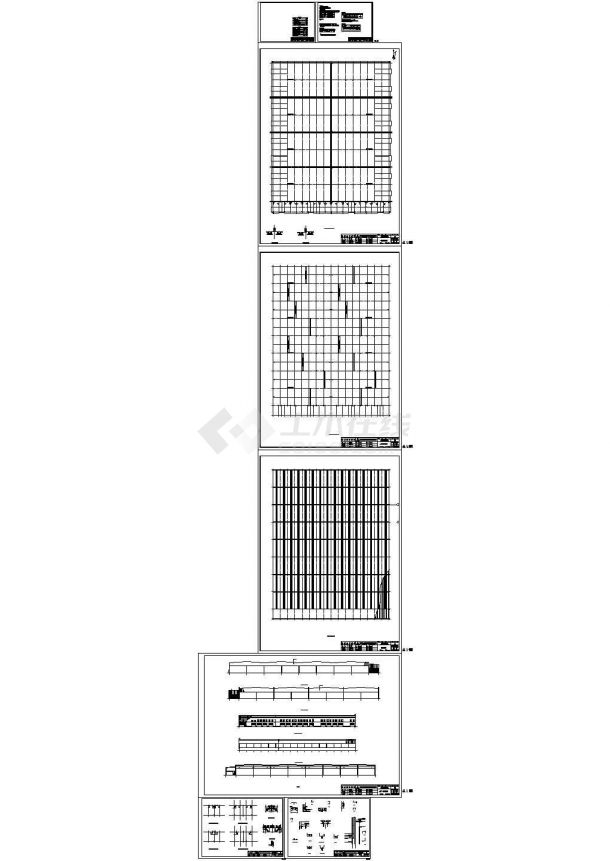 四川某石材城钢结构工程CAD设计图纸-图一