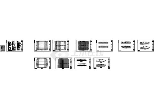 某公司钢结构原料库CAD设计图-图二