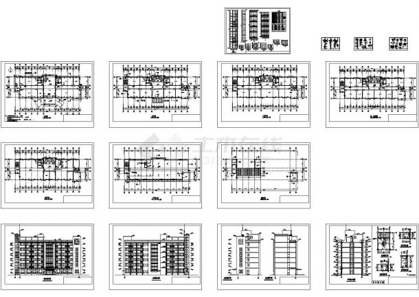 办公楼设计_框架办公楼工程设计CAD设计图纸-图一