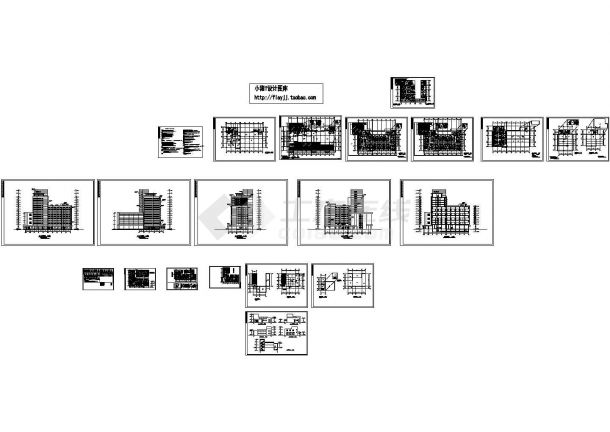 12691平米12层火车站旅馆建筑设计施工cad图纸，共二十张-图二