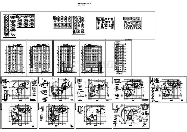 16层旅馆综合楼电气及消防系统设计建筑施工cad图纸（含地下一层，共二十三张）-图一