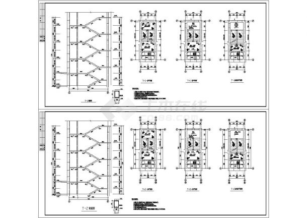 某4层砖混结构住宅全套结构设计CAD施工图-图二