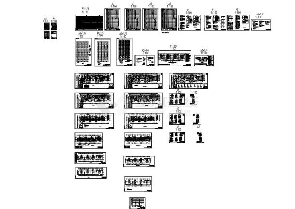 湖南某33层超高层商住楼全套电气专业cad施工图设计-图一
