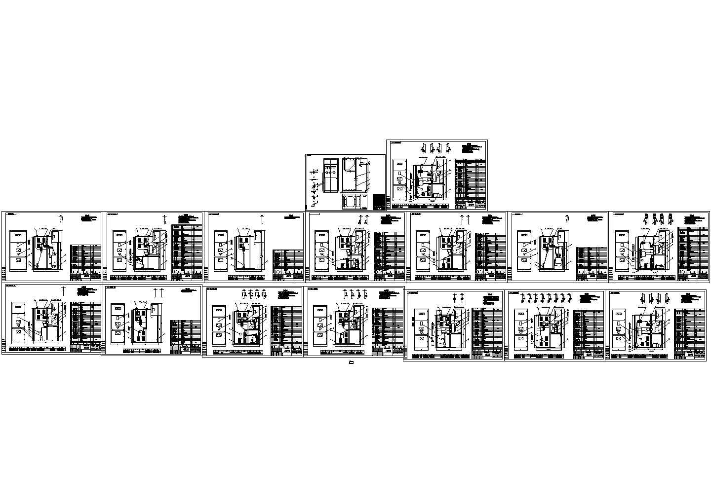 典型KYN-28型开关柜结构设计cad总装配图（含各种方案设计）