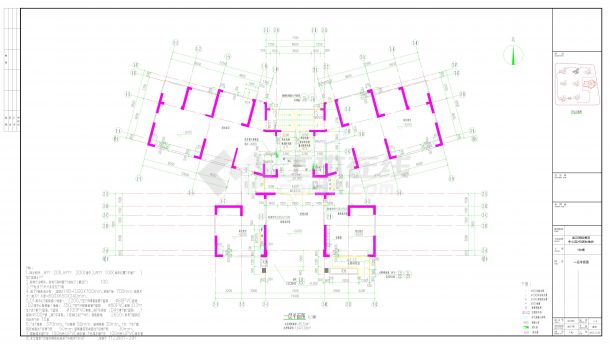 国.际博览中心33层高层住宅建筑结构设计施工图-图一