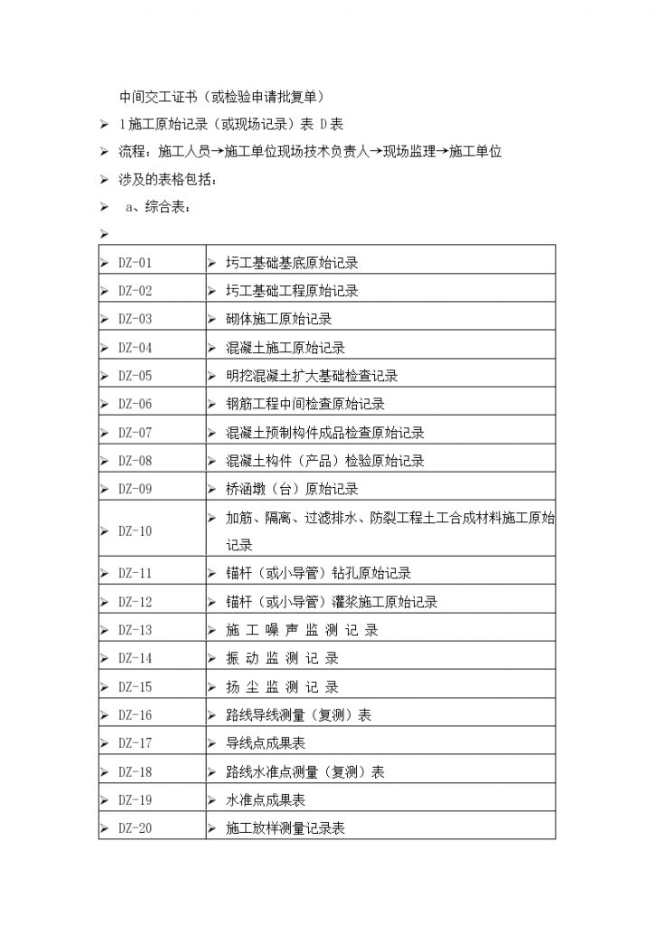 贵州某公路建设项目管理表格流程-图二