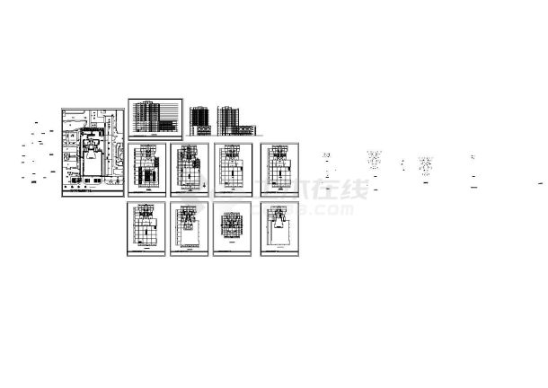 某大型商住楼设计方案CAD图-图一