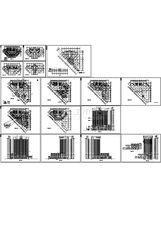 [东阳]某十九层医院大楼建筑设计方案图-图二
