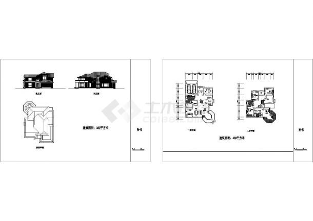 小型别墅装修方案设计CAD图纸-图一