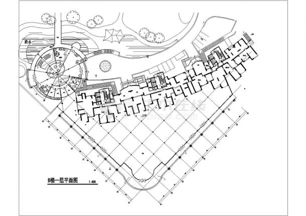 上海和平花苑详细建筑方案设计-图一