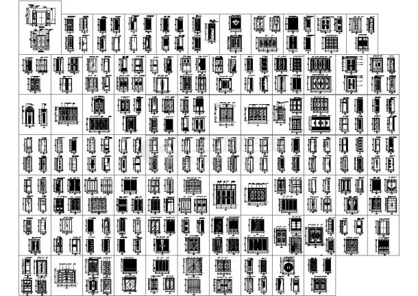 各类专业门装饰设计汇总CAD图纸-图一