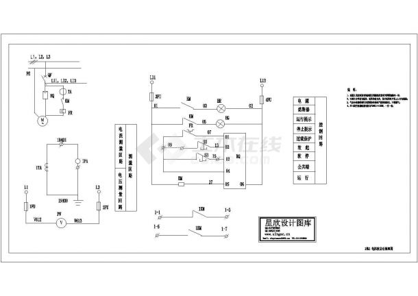 某型号一拖一电机软启动电气原理设计CAD平面图纸-图一