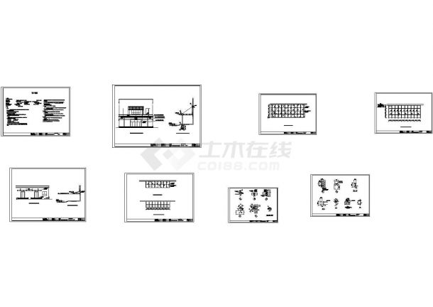 典型悬挑结构玻璃雨棚设计cad施工图纸（含设计说明，含pdf版图）-图一