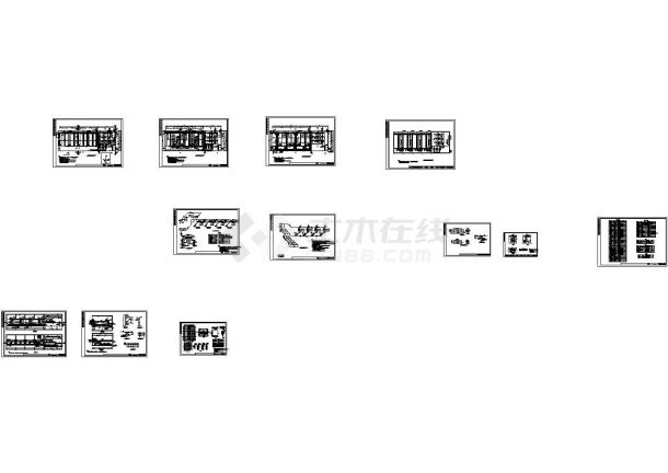 某地方单元V型滤池全套建筑设计cad图纸-图二