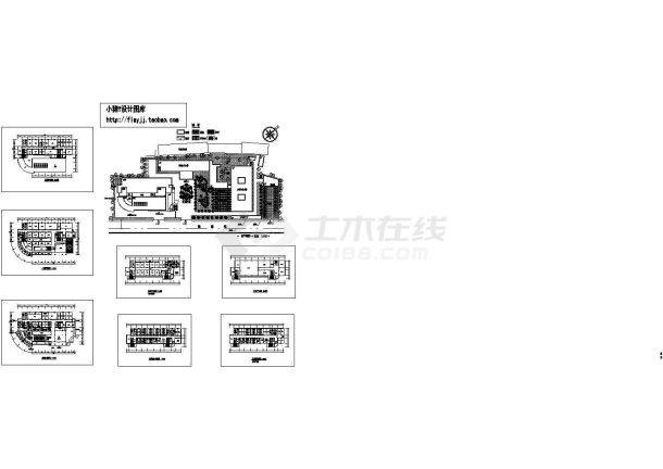 10层淮北医院综合楼建筑设计施工cad图纸，共八张-图一